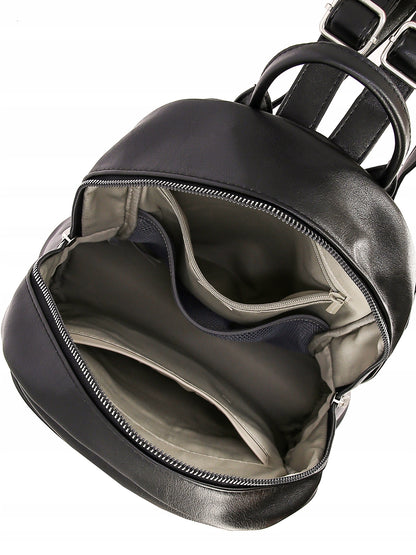 Plecak damski miejski David Jones skóra ekologiczna czarny