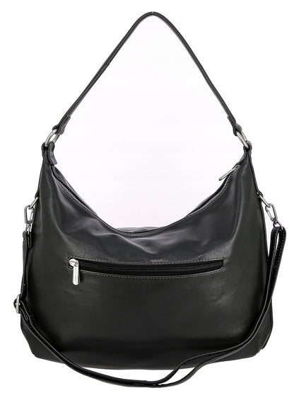 David Jones Damen-Schultertasche, Kunstleder, schwarz 