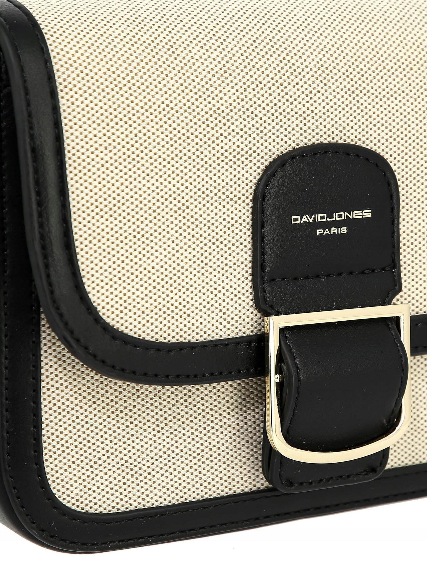 Torebka listonoszka David Jones skóra ekologiczna, płótno