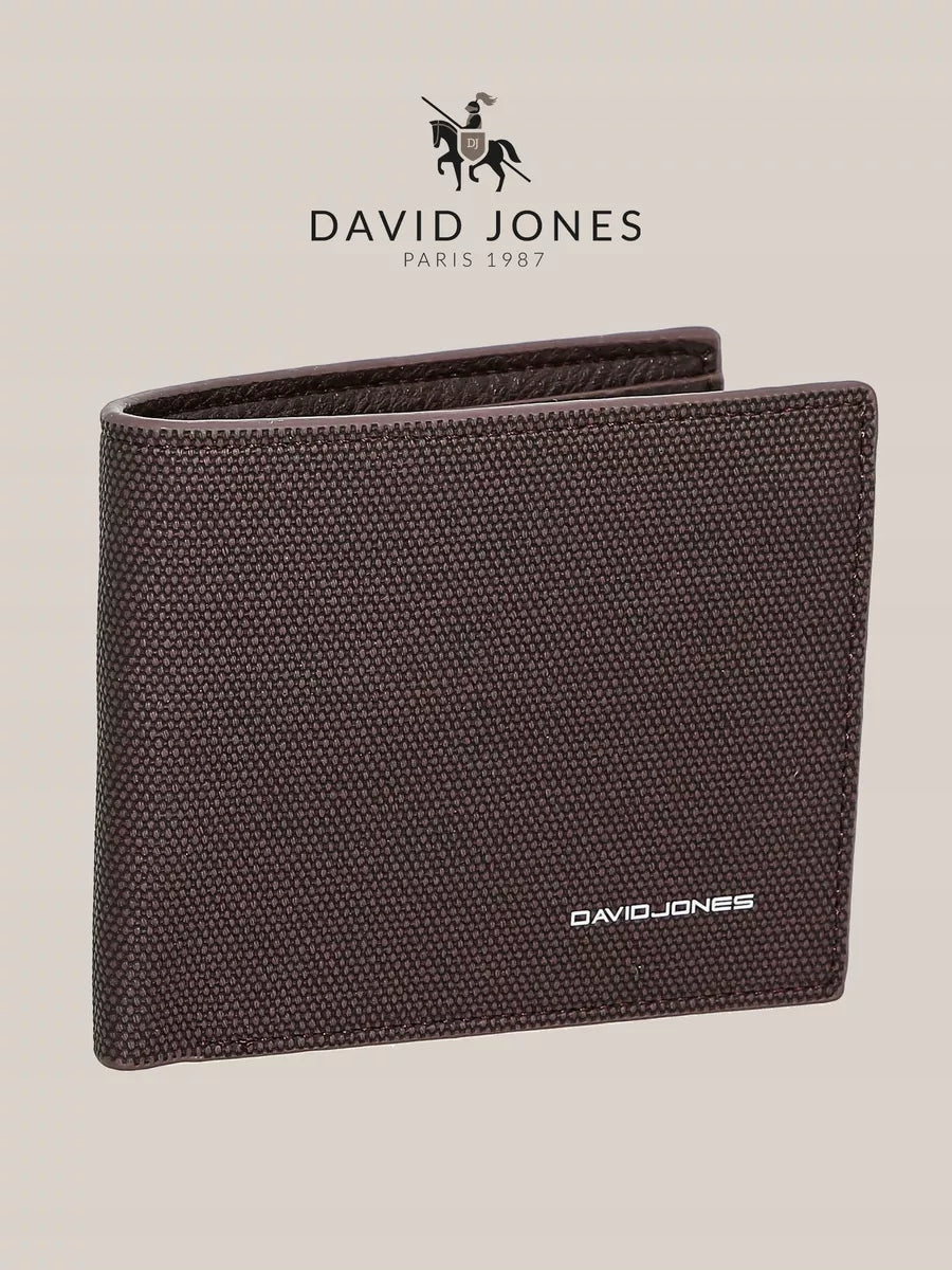 David Jones portfel męski SLIM skóra ekologiczna brązowy
