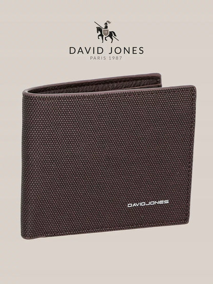 David Jones portfel męski SLIM skóra ekologiczna brązowy