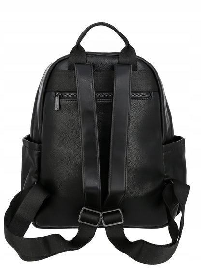 Plecak damski miejski David Jones skóra ekologiczna czarny