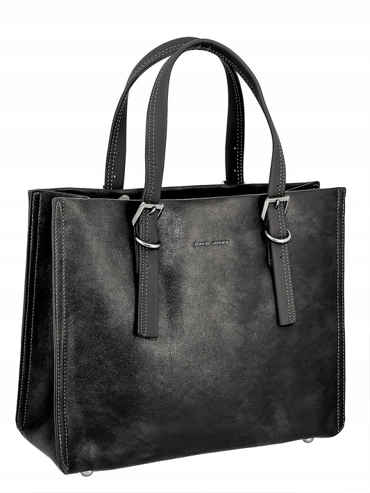 David Jones torebka damska klasyczna kuferek czarny