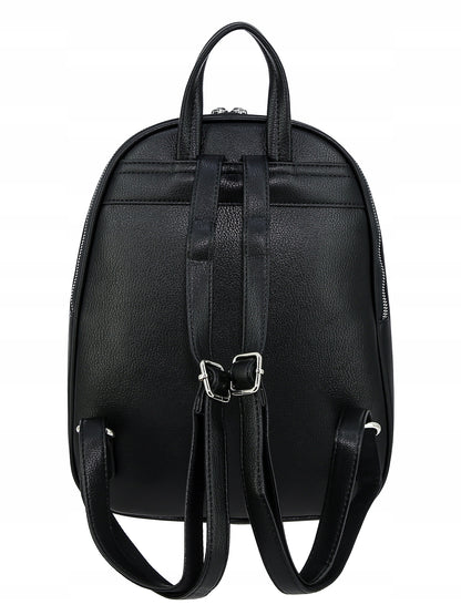 Plecak damski miejski David Jones skóra ekologiczna czarny