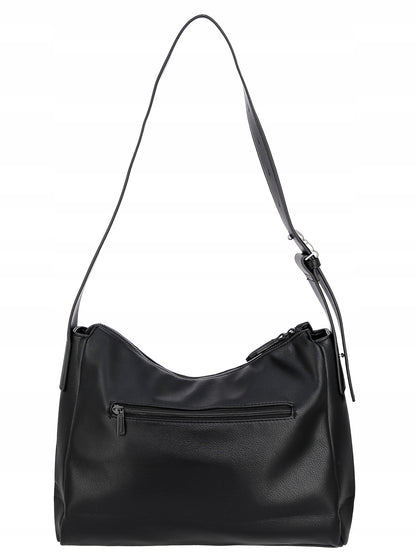 David Jones torebka damska na ramię skóra ekologiczna czarna