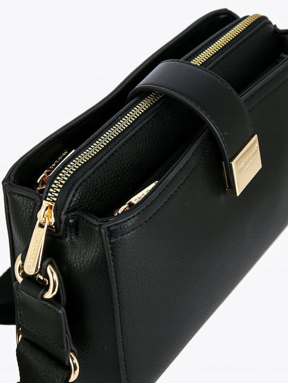 Dámská taška přes rameno David Jones, černá, z umělé kůže 