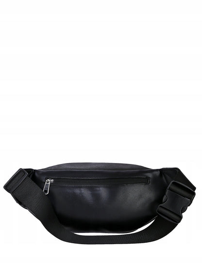 David Jones Damen-Bauchtasche, schwarzes Kunstleder 