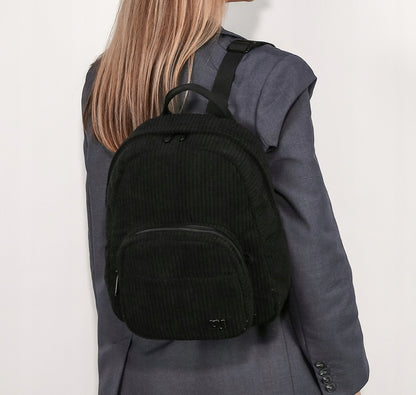 Plecak damski miejski David Jones tekstylny czarny