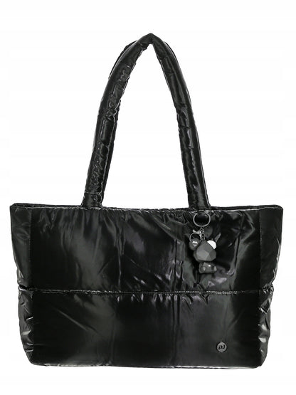 David Jones torebka damska shopper z nylonu czarna