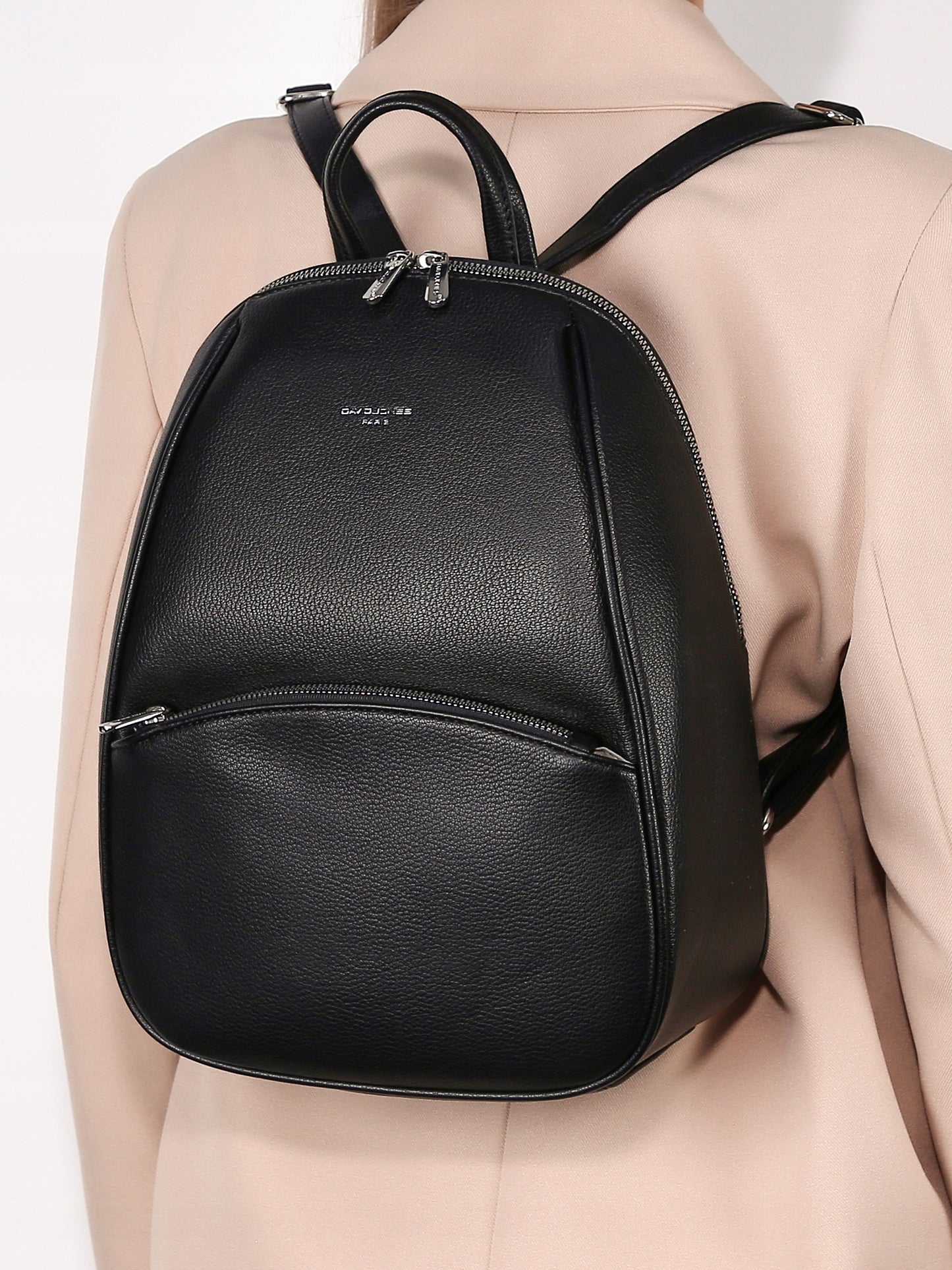 Plecak damski miejski David Jones skóra ekologiczna czarny