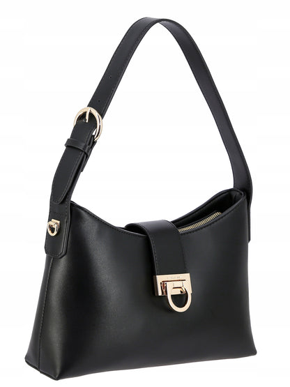 David Jones torebka damska na ramię skóra ekologiczna czarna