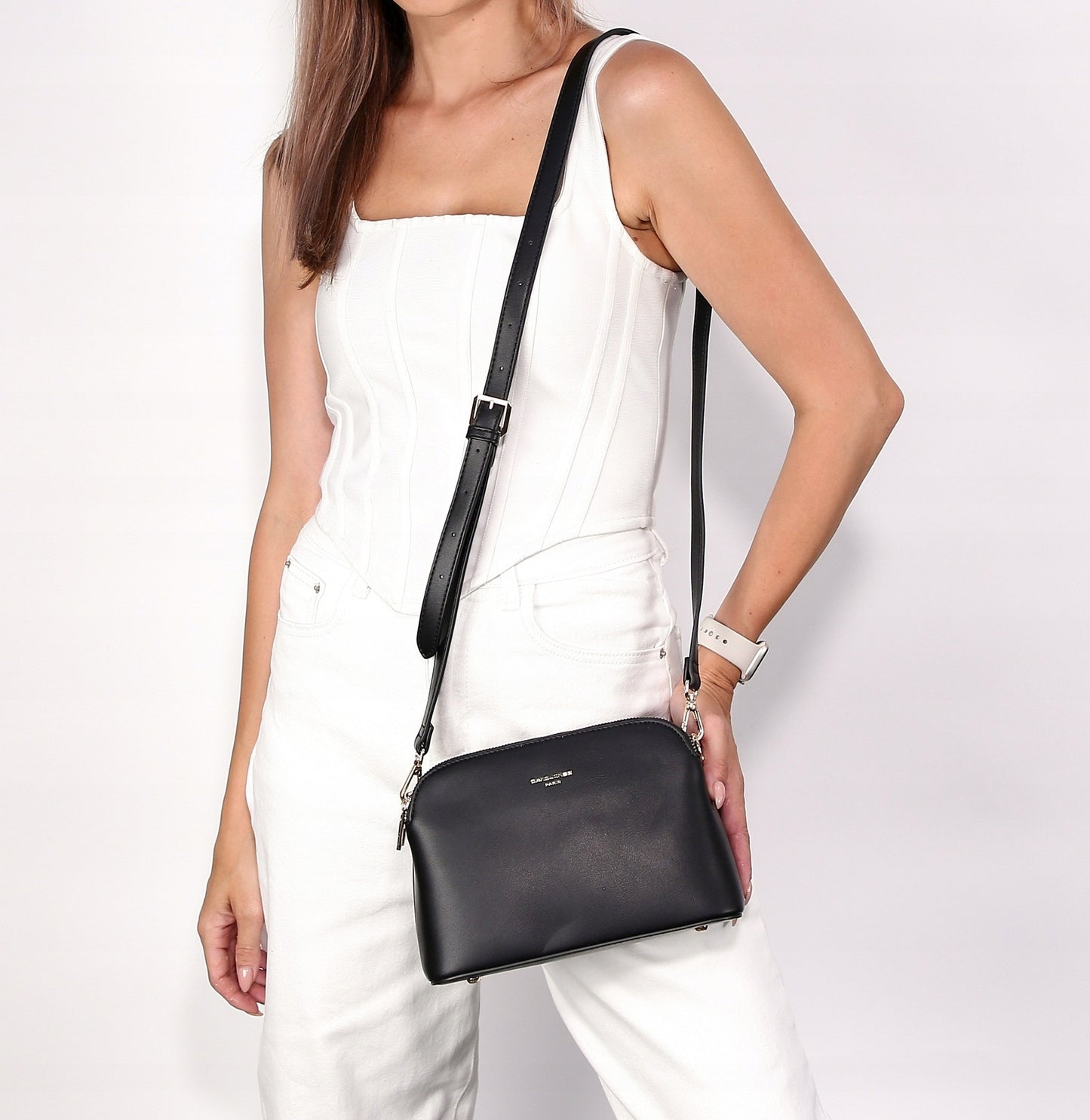 Dámská taška přes rameno David Jones, černá, umělá kůže 