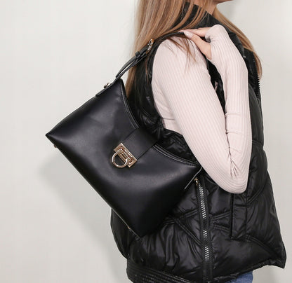 David Jones torebka damska na ramię skóra ekologiczna czarna