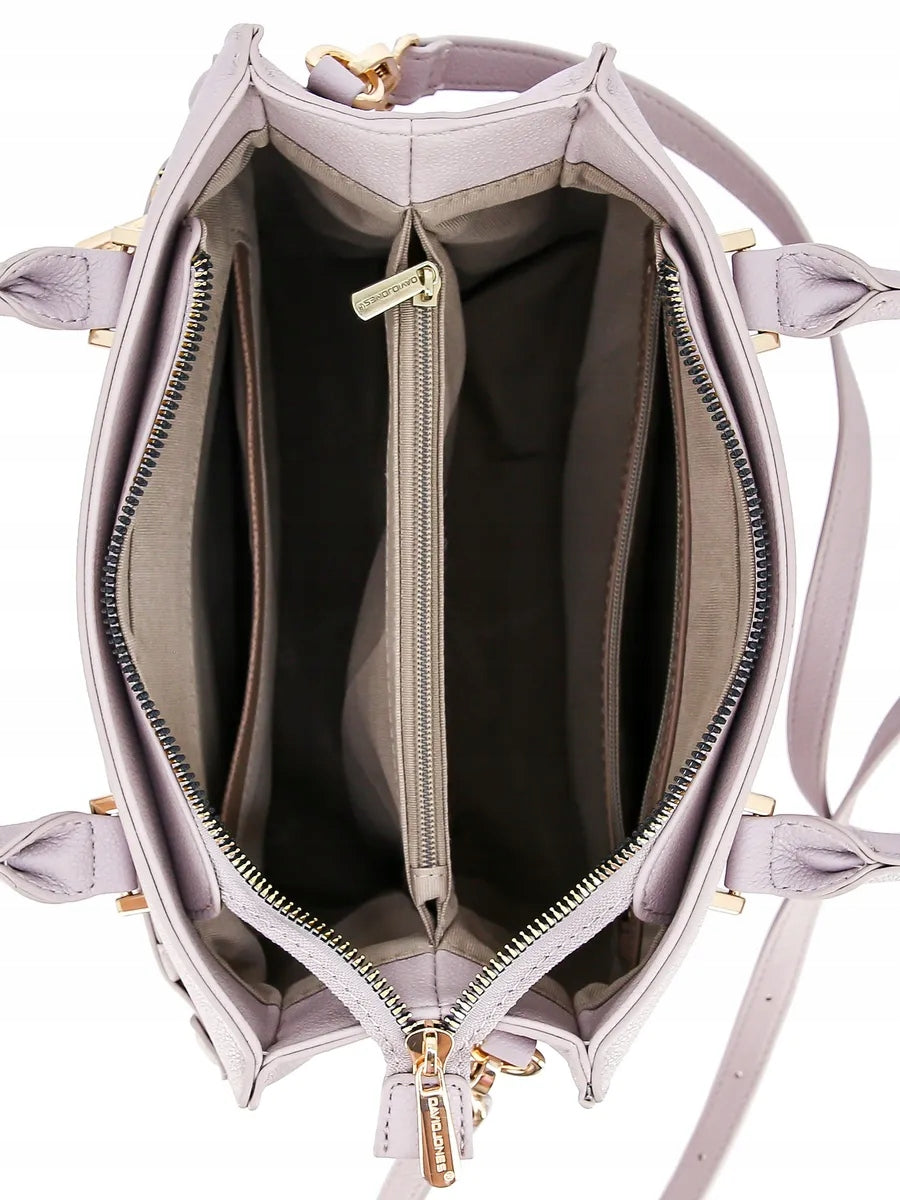 David Jones torebka damska klasyczna kuferek kość słoniowa