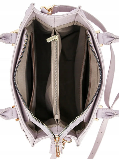 David Jones torebka damska klasyczna kuferek kość słoniowa