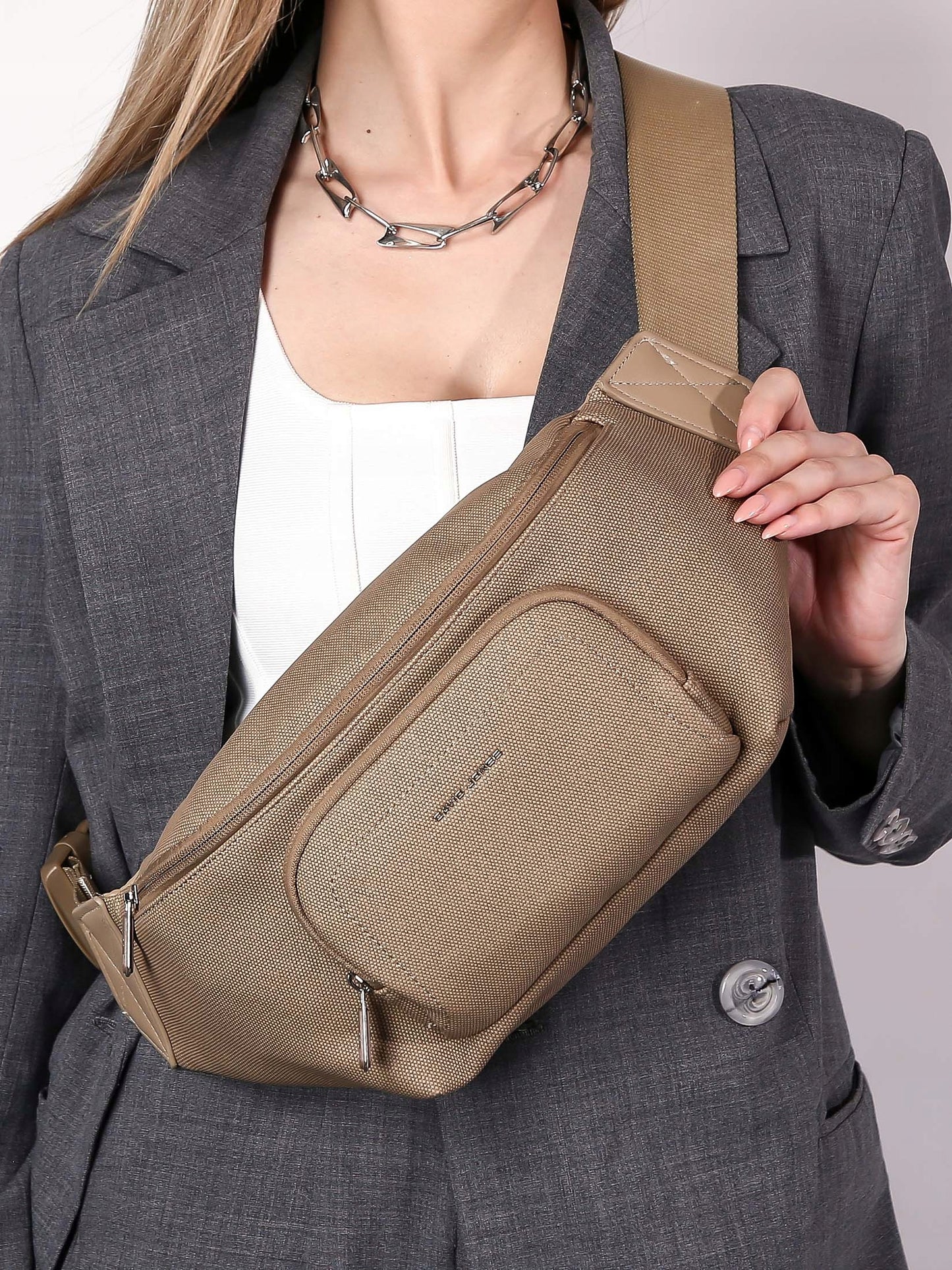 David Jones Damen-Bauchtasche, Kunstleder 