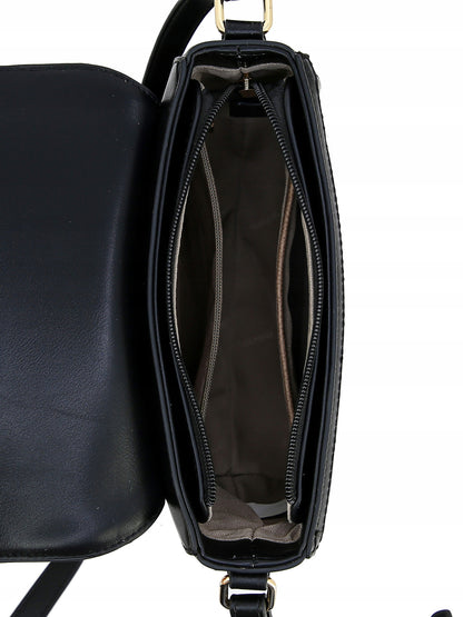 Torebka listonoszka David Jones skóra ekologiczna, płótno