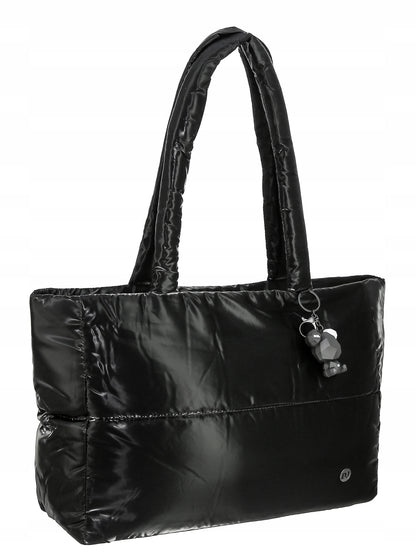 David Jones torebka damska shopper z nylonu czarna