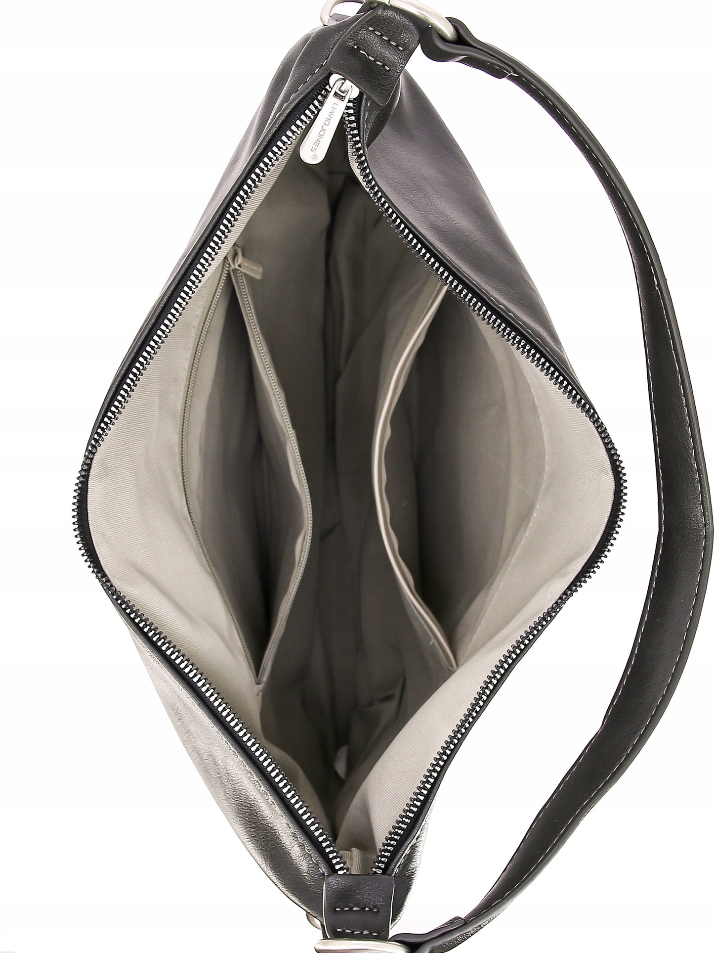 David Jones Damen-Schultertasche, Kunstleder, schwarz 