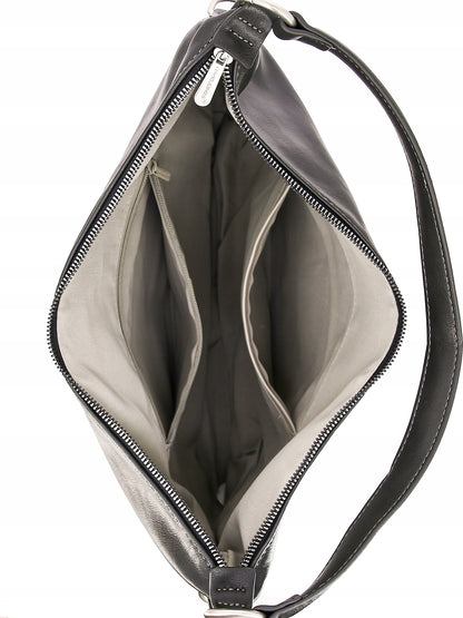 David Jones Damen-Schultertasche, Kunstleder, schwarz 