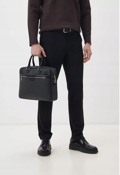 Herren-Aktentasche, geräumig für die Arbeit, geeignet für einen 14-Zoll-Laptop, David Jones 