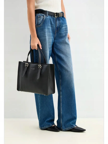 David Jones torebka damska klasyczna kuferek czarny