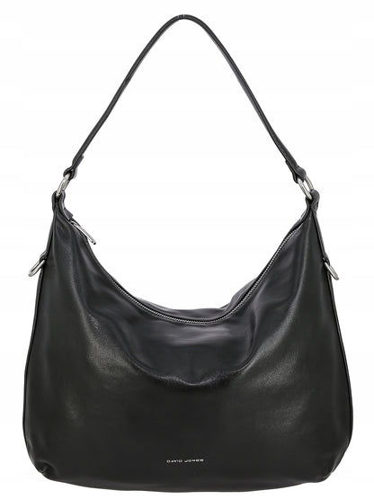 David Jones Damen-Schultertasche, Kunstleder, schwarz 