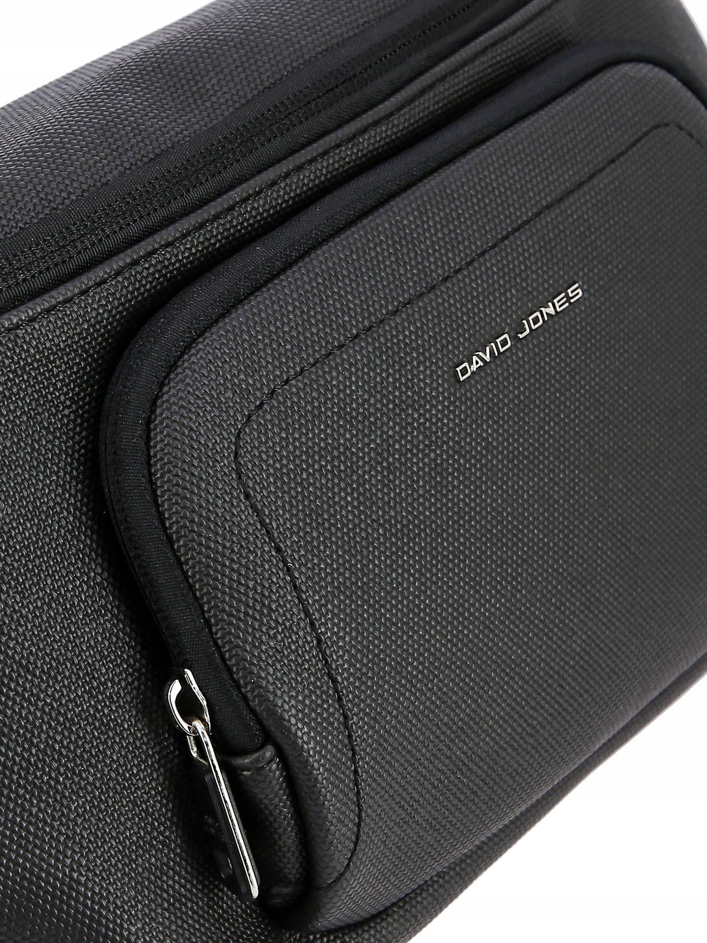 David Jones Damen-Bauchtasche, schwarzes Kunstleder 