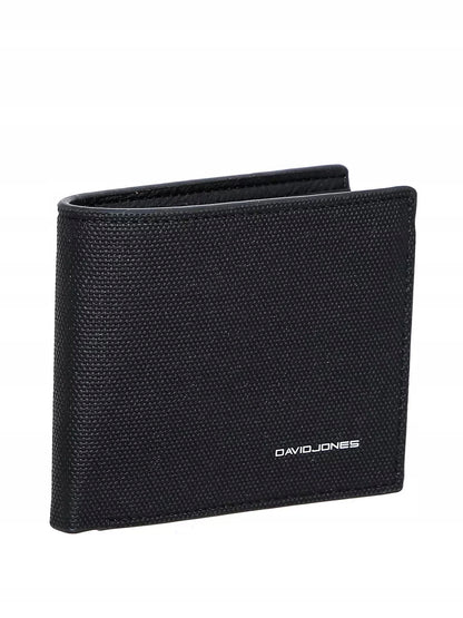 David Jones portfel męski SLIM skóra ekologiczna czarny