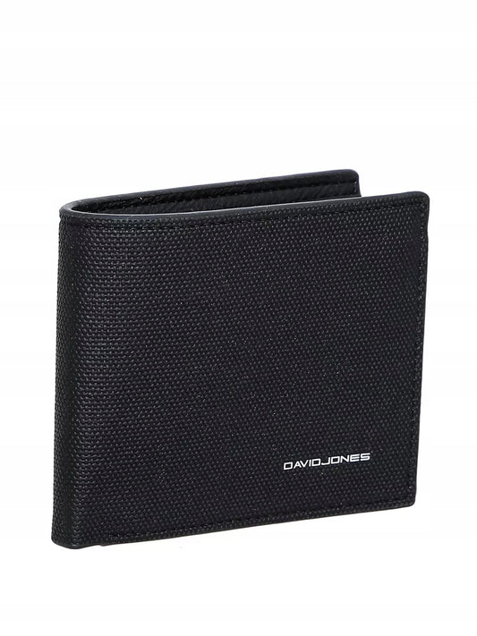 David Jones portfel męski SLIM skóra ekologiczna czarny