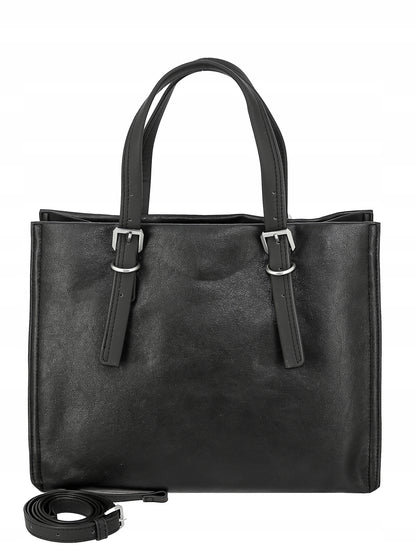 David Jones torebka damska klasyczna kuferek czarny