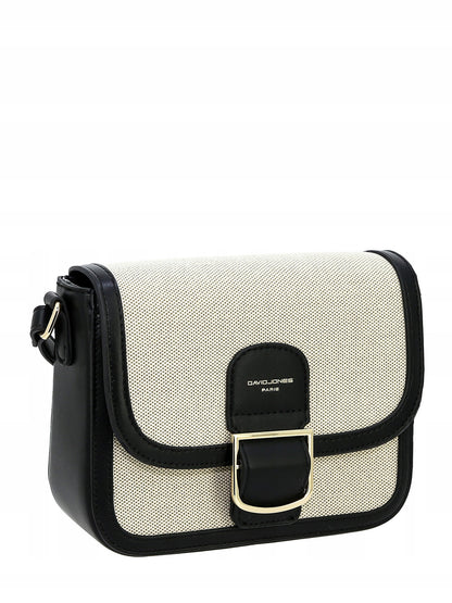 Torebka listonoszka David Jones skóra ekologiczna, płótno