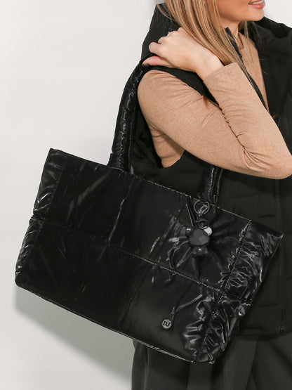 David Jones torebka damska shopper z nylonu czarna