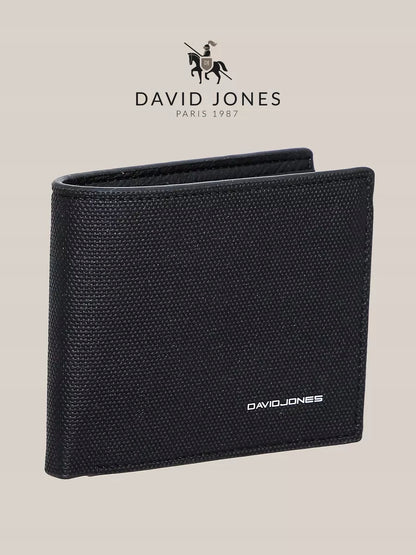 David Jones portfel męski SLIM skóra ekologiczna czarny