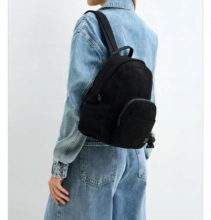 Plecak damski miejski David Jones tekstylny czarny