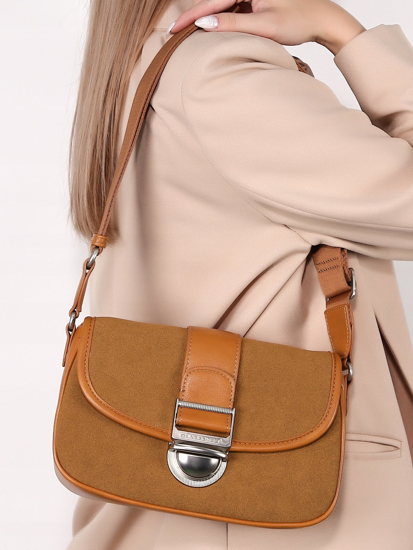 Torebka listonoszka damska David Jones skóra ekologiczna