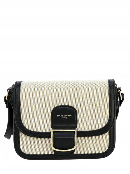 Torebka listonoszka David Jones skóra ekologiczna, płótno