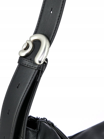 David Jones torebka damska na ramię skóra ekologiczna czarna