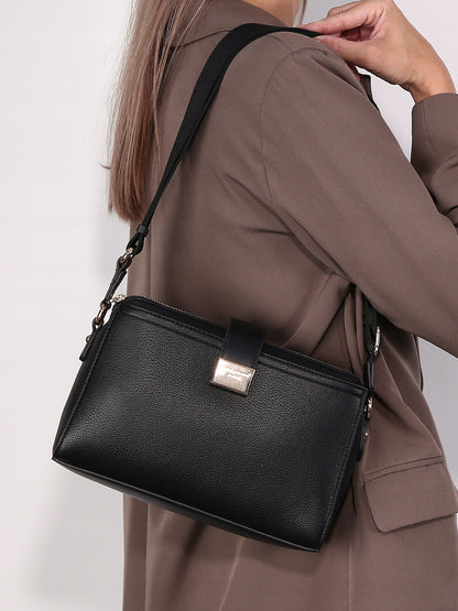 Dámská taška přes rameno David Jones, černá, z umělé kůže 