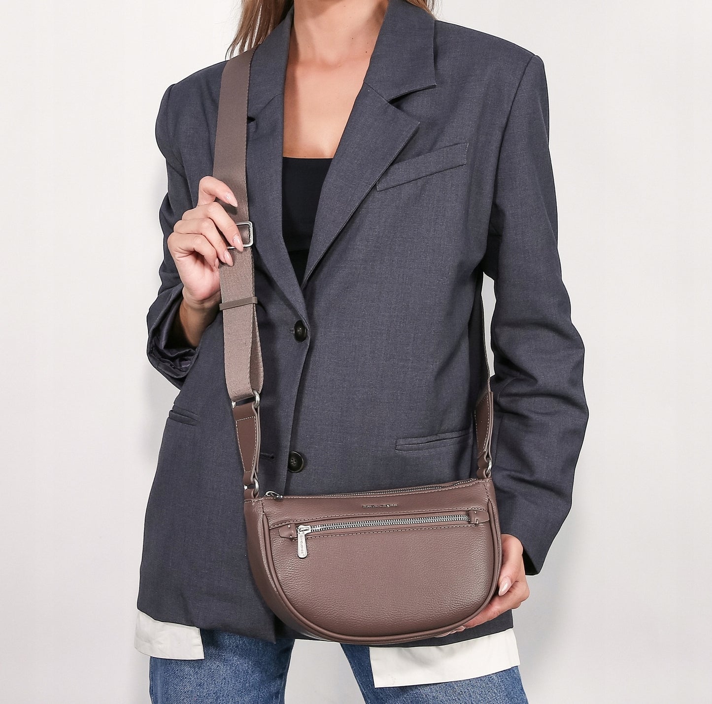 Torebka listonoszka damska David Jones skóra ekologiczna