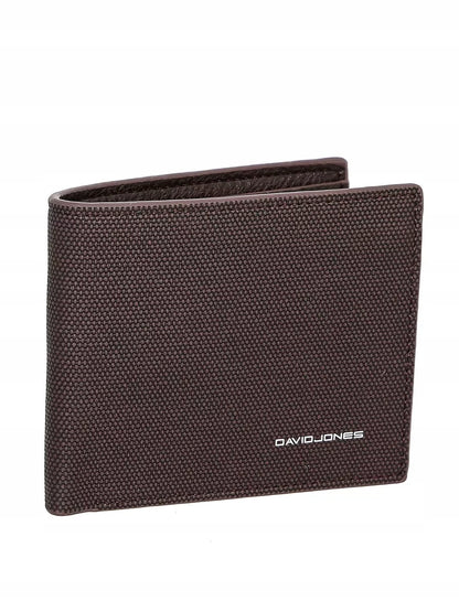 David Jones portfel męski SLIM skóra ekologiczna brązowy