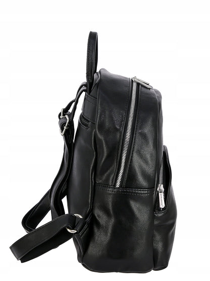 Plecak damski miejski David Jones skóra ekologiczna czarny