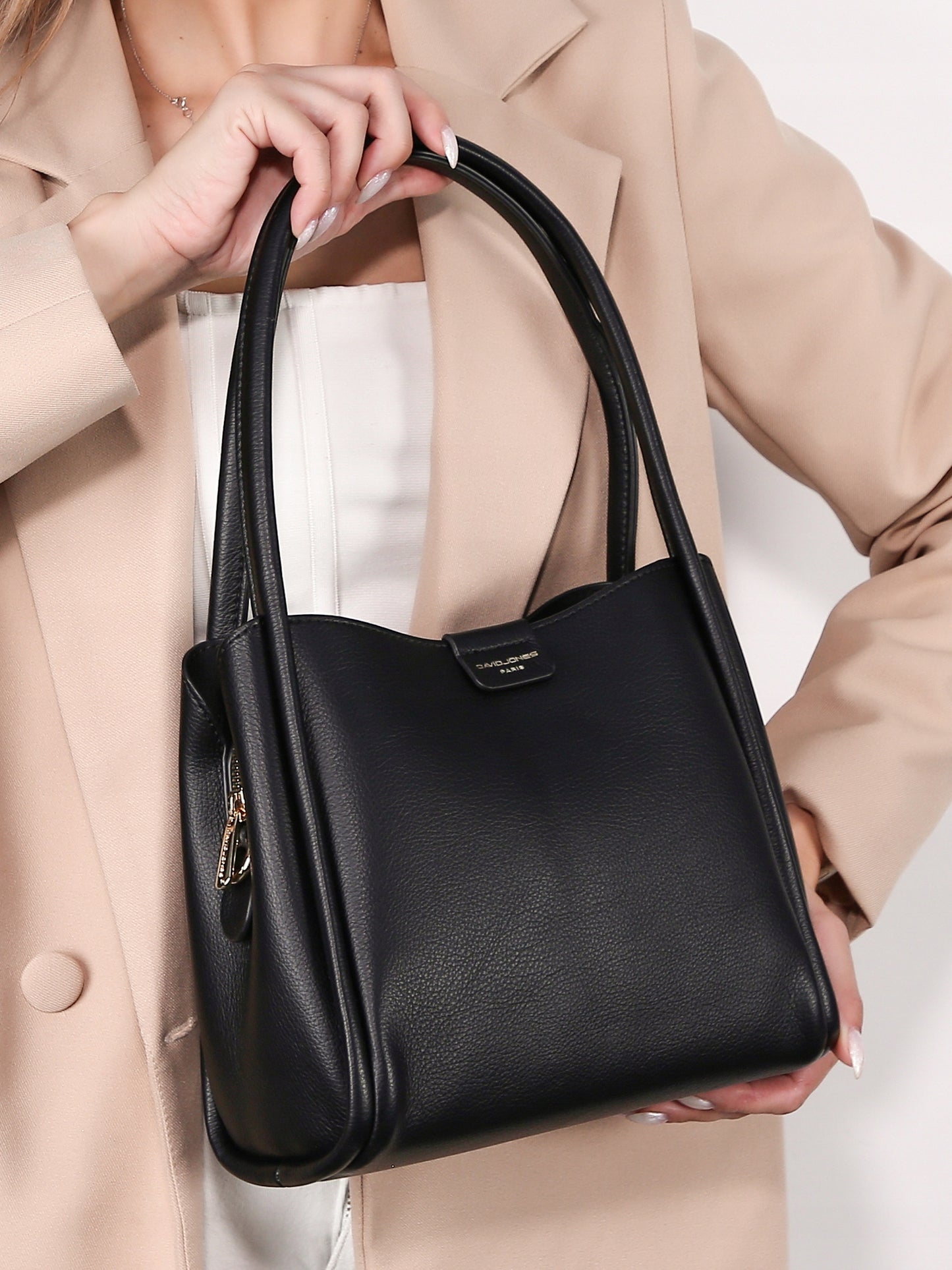 David Jones torebka damska klasyczna kuferek czarny