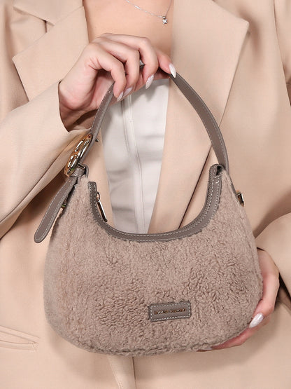 David Jones torebka damska na ramię mała sztuczne futro