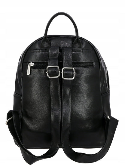 Plecak damski miejski David Jones skóra ekologiczna czarny